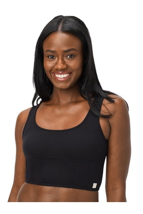 Women’s Wireless Rib Longline Corset Bra Top, Sizes S-XXXL