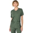 thumbnail image 1 of Kindly Yours Women’s Zip-Front Crewneck Scrub Top, Sizes XS-XXL, 1 of 6