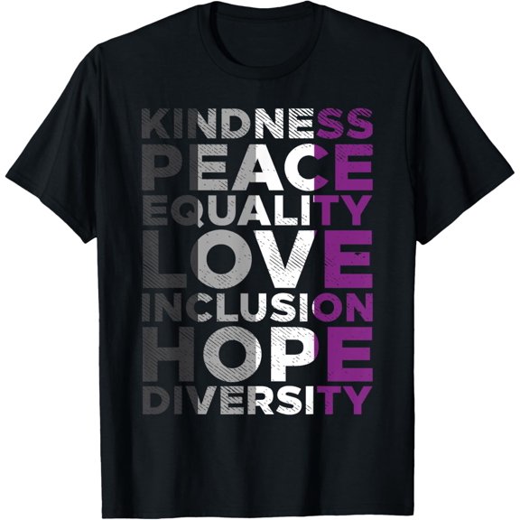 Kindness Equality Love LGBTQ Asexual Flag Ace Pride Ally T-Shirt