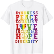 Kindness Equality Love LGBTQ Rainbow Flag Gay Pride Month T-Shirt