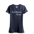 thumbnail image 1 of Kindness First Women's Fashion Relaxed T-Shirt Tee Heather Navy 2X-Large, 1 of 3