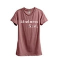 thumbnail image 1 of Kindness First Women's Fashion Relaxed T-Shirt Tee Heather Rouge X-Large, 1 of 3