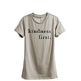 thumbnail image 1 of Kindness First Women's Fashion Relaxed T-Shirt Tee Heather Tan Large, 1 of 3