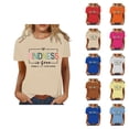 thumbnail image 1 of Kindness Graphic Tees for Women 2026 Summer Casual Short Sleeve Crewneck T Shirts, 1 of 4