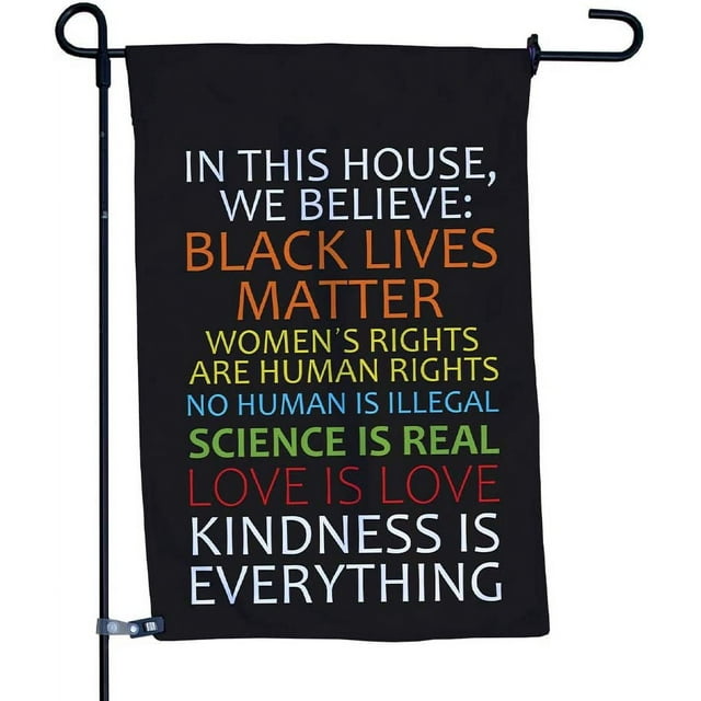 Kindness Is Everything Garden Flag, Double-Sided Outdoor Garden Flag and Flagpole, Decorative Flag for Homes, Yards, and Gardens, 12 x 18 Inch Flag with 36 Inch Flagpole