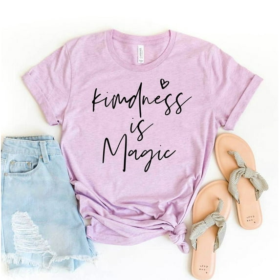 Kindness Is Magic T-shirt Motivational Gift Womens Inspirational Shirt Anti Bullying Tshirt Yoga Shirts Positivity Top Equality Tee