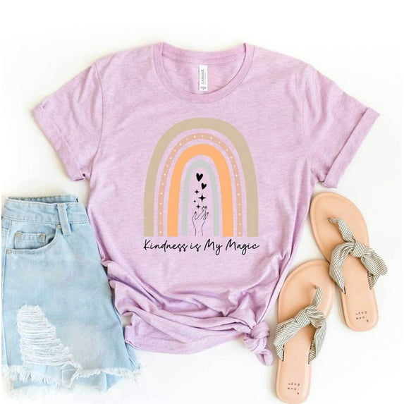 Kindness Is Magic T-shirt Positivity Shirt Women's Yoga Tshirt Inspirational Gift Be Kind Shirts Motivating Tee Teacher Top