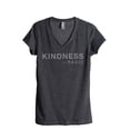thumbnail image 1 of Kindness Is Magic Women's Fashion Relaxed V-Neck T-Shirt Tee Charcoal Grey Medium, 1 of 3