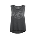 thumbnail image 1 of Kindness Is So Gangster Women's Fashion Sleeveless Muscle Tank Top Tee Charcoal Grey Small, 1 of 4
