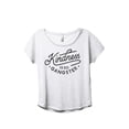 thumbnail image 1 of Kindness Is So Gangster Women's Fashion Slouchy Dolman T-Shirt Tee Heather White X-Large, 1 of 4