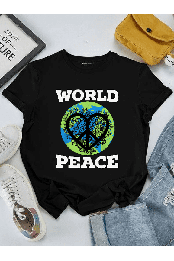 Kindness Love World Peace End Hate International Day Unity Unisex T-Shirt V16506 ,up to size 5XL