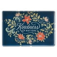 thumbnail image 1 of Kindness Matters Blue Floral Glass Plaque Inspirational Home or Office Desk Décor, 4 x 6, 1 of 4