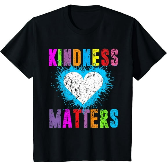 Kindness Matters Choose Kind Anti Bullying Movement Shirt T-ShirtMen and women, White Black T-shirt, size: Extra large S-4XL