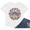 thumbnail image 1 of Kindness Matters Shirt Women Boho Floral Graphic Be Kind Tee Short Sleeve Inspirational Teacher Tops, 1 of 2