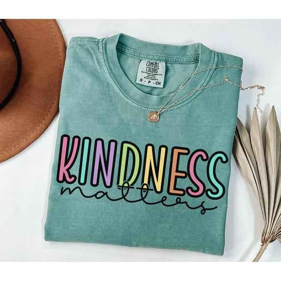Kindness Matters Teacher Shirt, Choose To Be Kind Comfort Colors� Teacher Tee, Teacher App Comfort Colors Shirt, Size L, Tee Ivory New