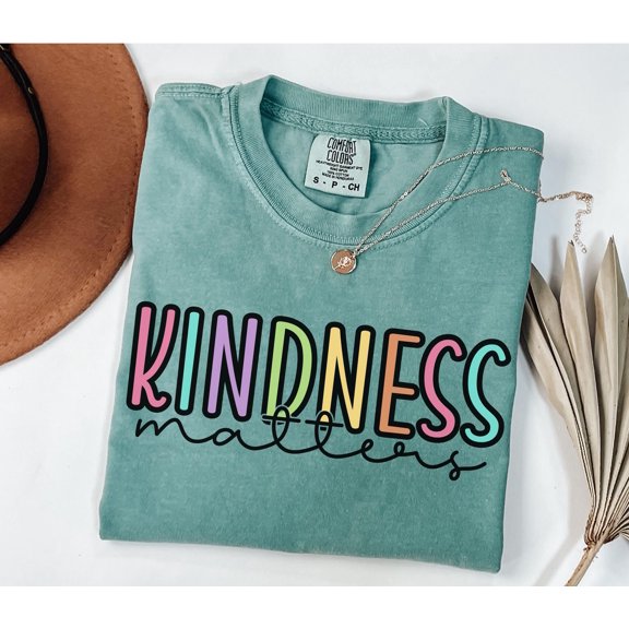 Kindness Matters Teacher Shirt, Choose To Be Kind Comfort Colors� Teacher Tee, Teacher App Comfort Colors Shirt, Size S, Tee As Picture New