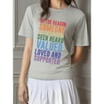 thumbnail image 1 of Kindness Matters Tee - Uplifting 'Be the Reason Someone Feels Welcomed' Shirt - Soft Cotton Inspirational Tops for Daily Positivity, 1 of 6