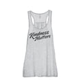 thumbnail image 1 of Kindness Matters Women's Fashion Sleeveless Flowy Racerback Tank Top Sport Grey Large, 1 of 5