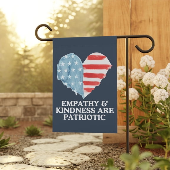 Kindness Patriotic 4th of July Garden Flag, Liberal Flag, Social Activist Flag, Democrat Garden Flag, Progressive Flag, Peace Sign Yard