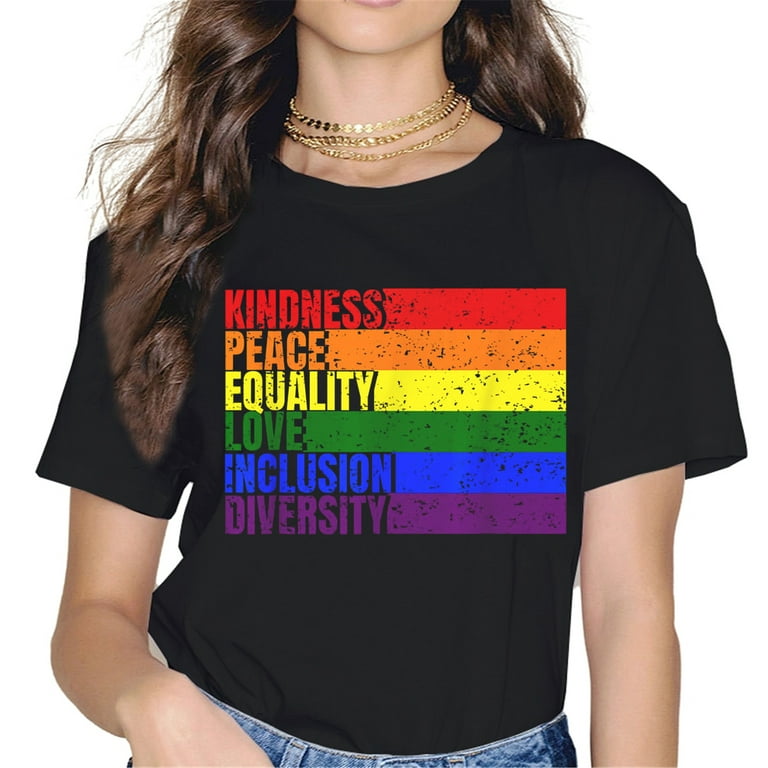 Gay Pride Rainbow Equality T-Shirt Gift Gay Pride Rainbow Equality T-Shirt Gift
