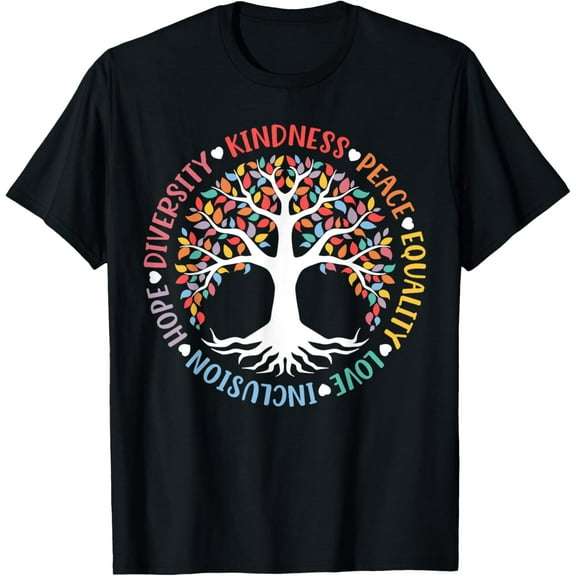 Kindness Peace Equality Love Inclusion Hope Diversity Retro T-Shirt