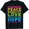 thumbnail image 1 of Kindness Peace Equality Rainbow Gay Black Pride LGBT Gift T-Shirt, 1 of 3