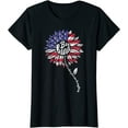 thumbnail image 1 of Kindness Sunflower Flag 4th July Patriotic Flower T-Shirt for Women, 1 of 3