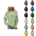thumbnail image 1 of Kindness Sweatshirt for Women 2025 Fall Winter Long Sleeve Casual Crewneck Graphic Sweat Shirts Pullover Tops, 1 of 4