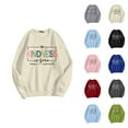 thumbnail image 1 of Kindness Sweatshirts for Men Women 2025 Long Sleeve Crewneck Kindness Graphic Sweatshirt Pullover Tops, 1 of 4