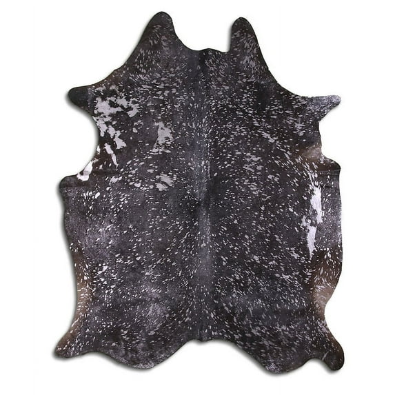 Kindness cowhide rugs for sale SILVER METALLIC ON BLACK rug