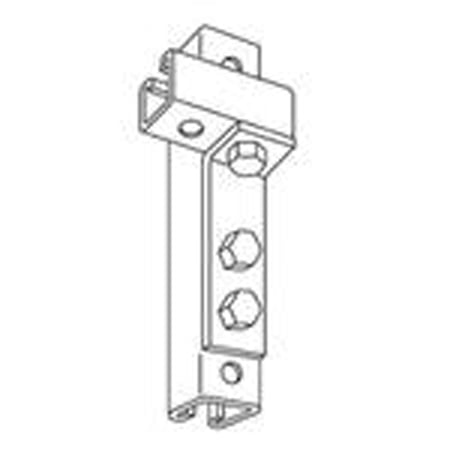 Kindorf B 916 Angle Connector, 3 Holes, Bolt Hole: 9/16", Steel/Galvanized