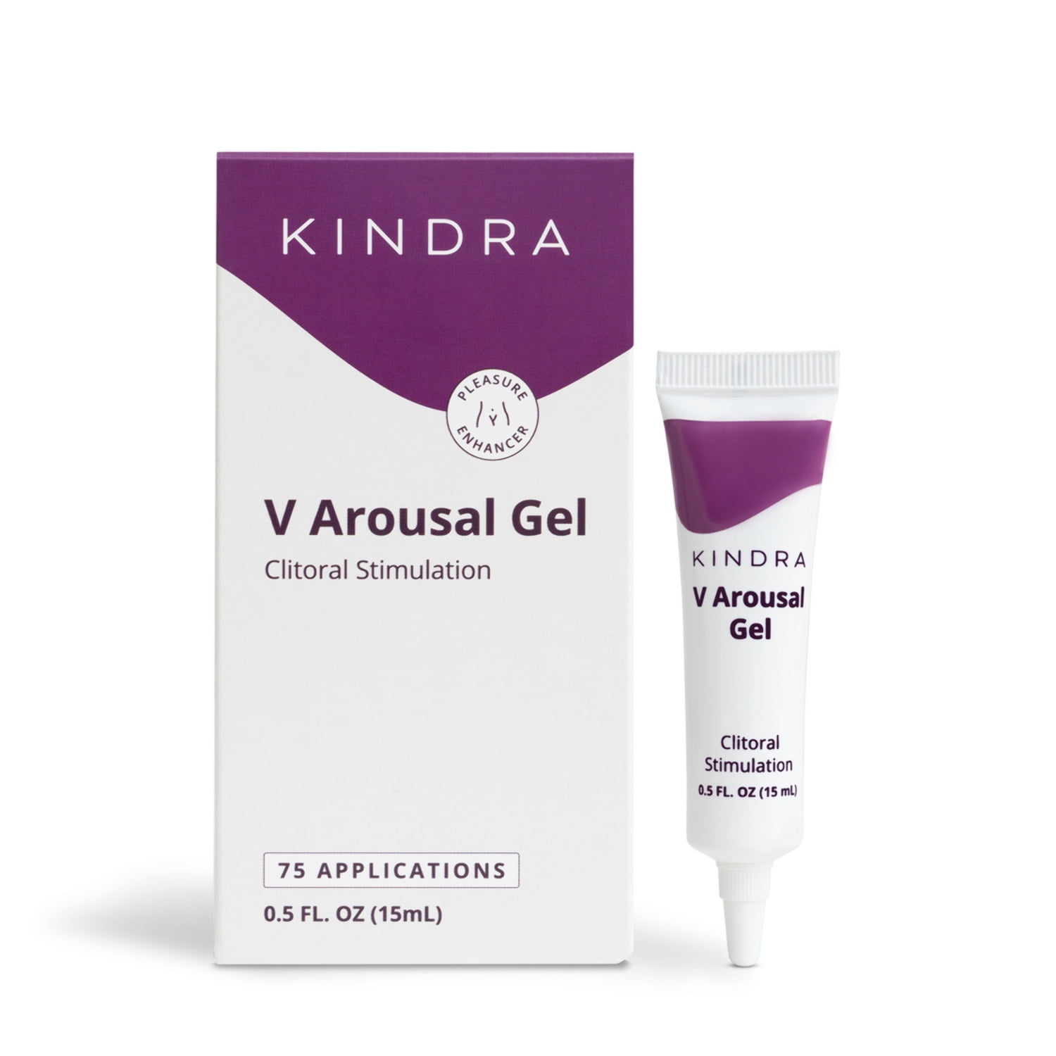 Kindra V Arousal Gel Silicone and Water Based pH-Balanced Clitoral Stimulating - Heightens Intimate Desire, Arousal, Sensitivity - Long-Lasting Tingling, Warming, Doctor-Recommended - 75 Applications