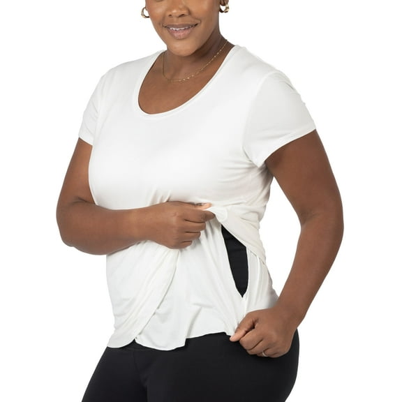 Kindred Bravely Everyday Maternity & Nursing T-Shirt | Maternity & Nursing Tops for Breastfeeding (White, X-Small)
