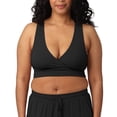 thumbnail image 1 of Kindred Bravely French Terry Nursing Bra for Breastfeeding and Sleep, Racerback Crossover, Soft and Stretchy Maternity Bra (Black, Large), 1 of 6