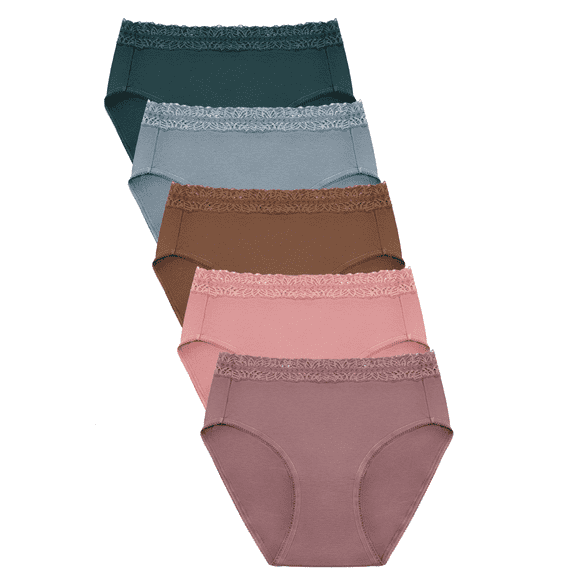 Kindred Bravely High Waist Maternity Underwear for Women and Postpartum Underwear 5 Pack (Small, Assorted Jewel Tones)
