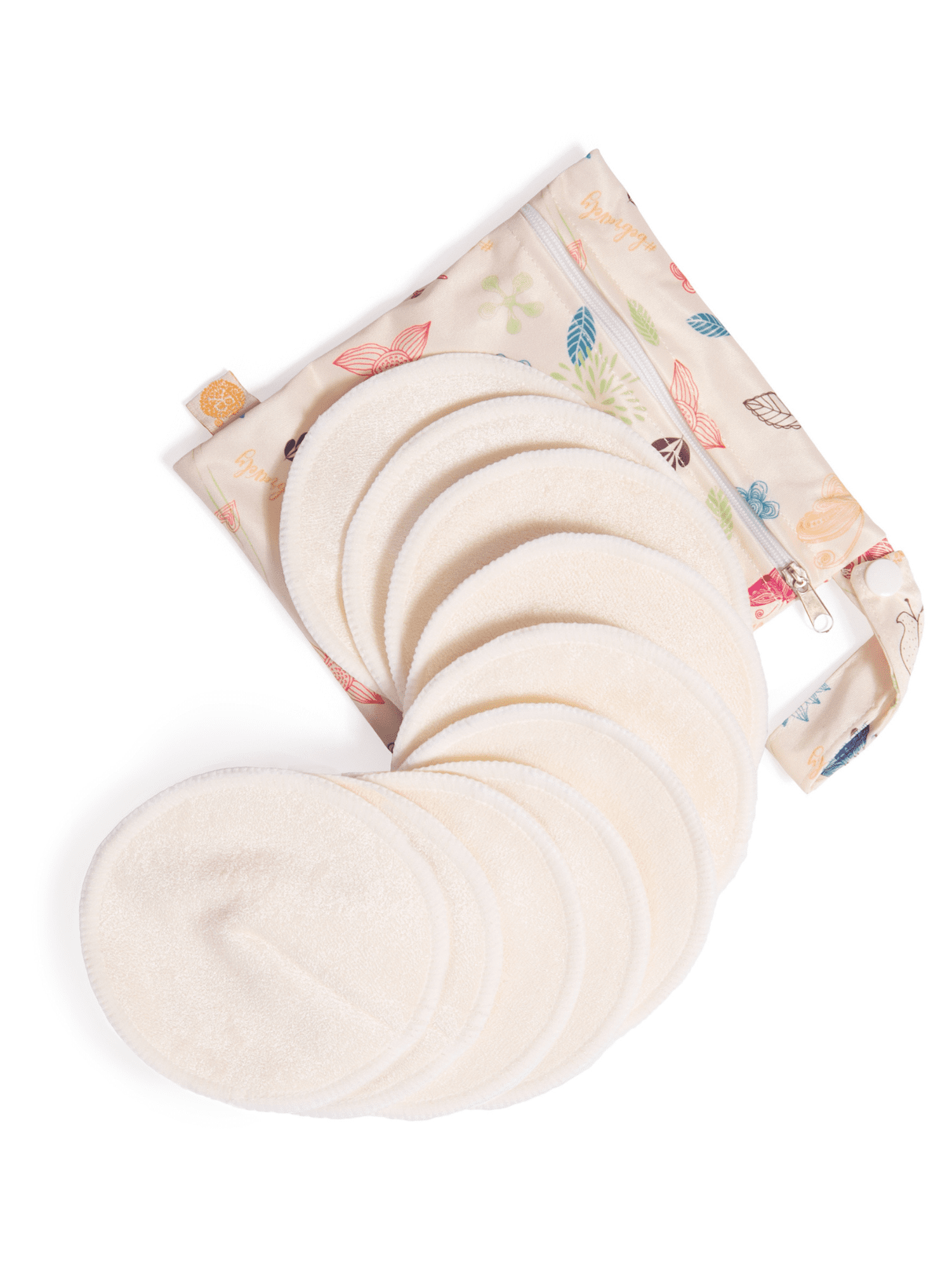Kindred Bravely Organic Reusable Nursing Pads 10 Pack  Washable Breast  Pads for Breastfeeding with Carry Bag 