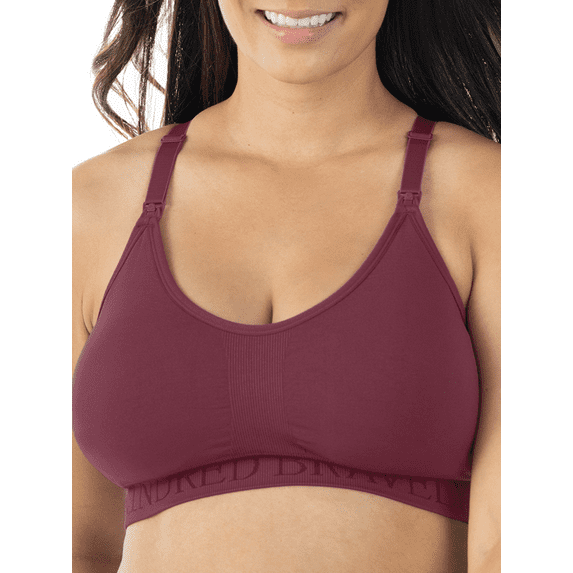 Kindred Bravely Sublime Nursing Sports Bras for Breastfeeding, Soft & Stretchy Maternity Bra (Fig, Small)