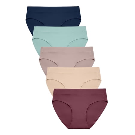 Kindred Bravely Women's Sustainable Brief Panty 5 Pack | Comfortable Maternity & Postpartum Underwear (Assorted, X-Small/Small)