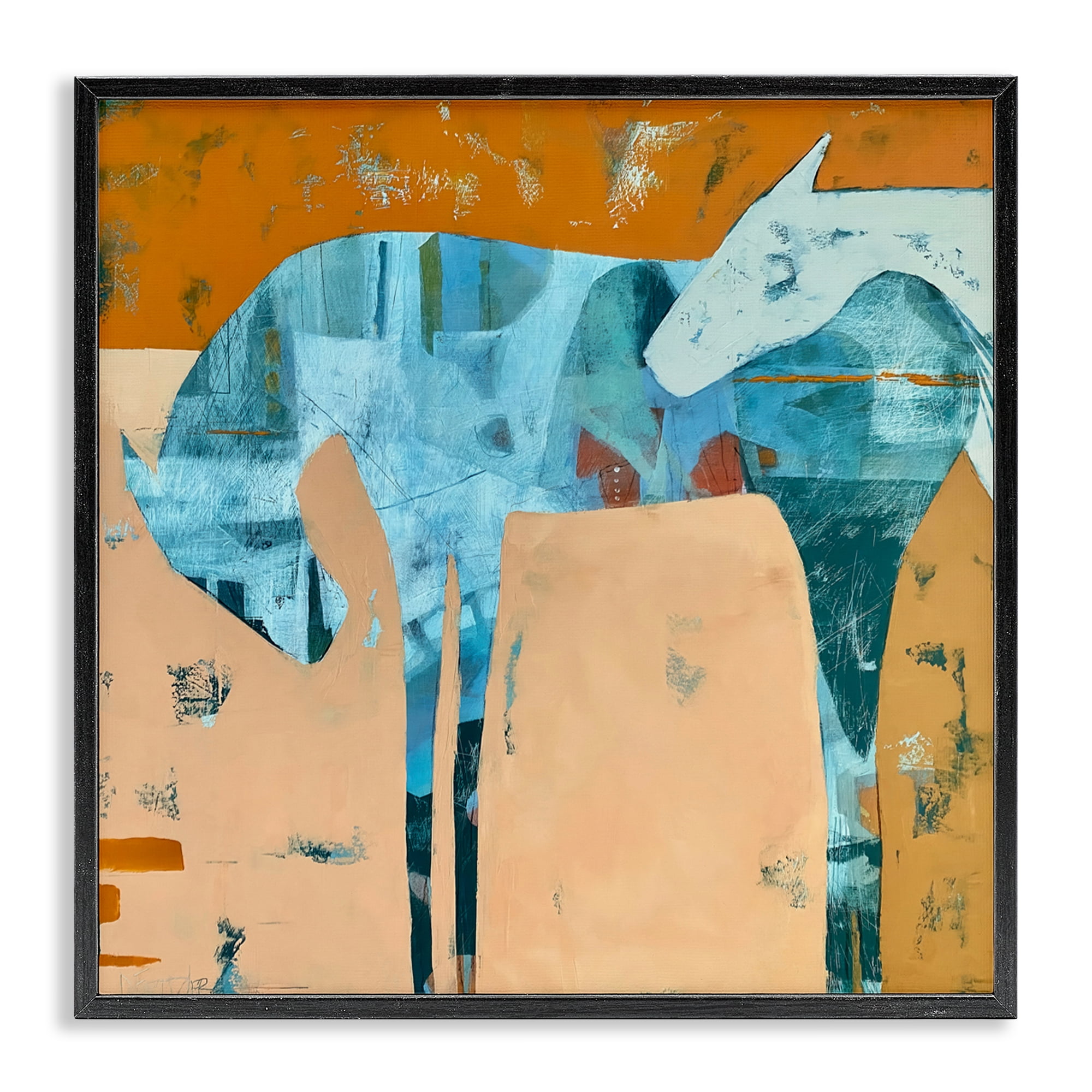 Kindred Crush Horses Black Framed Giclee Art, design by Dianna Fritzler