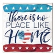 thumbnail image 1 of Kindred Hearts 10" Blue and Red "There is No Place Like Home" Wooden Patriotic Sign, 1 of 2