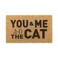 thumbnail image 1 of Kindred Hearts Natural Coir "You & Me and the Cat" Rectangular Outdoor Doormat 18" x 30", 1 of 2