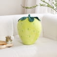 thumbnail image 1 of Kindred Home Velvet Strawberry Decorative Pillow for Couch Decor 15"x10" (Yellow), 1 of 7