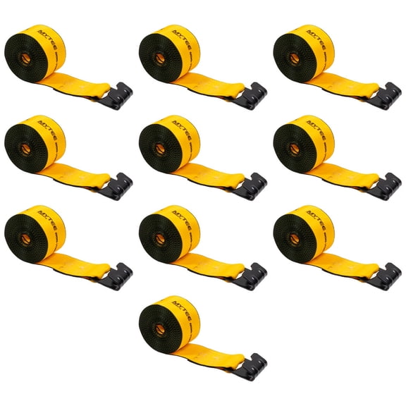 Kinedyne 4"x30' Winch Straps w/flat hook, WLL 5400 Trailer Flatbed Tie Down Strap - 10 Pack