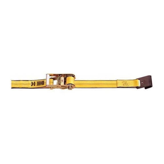 Kinedyne Ratchet Strap,Flat-Hook,Yellow 532720GRA