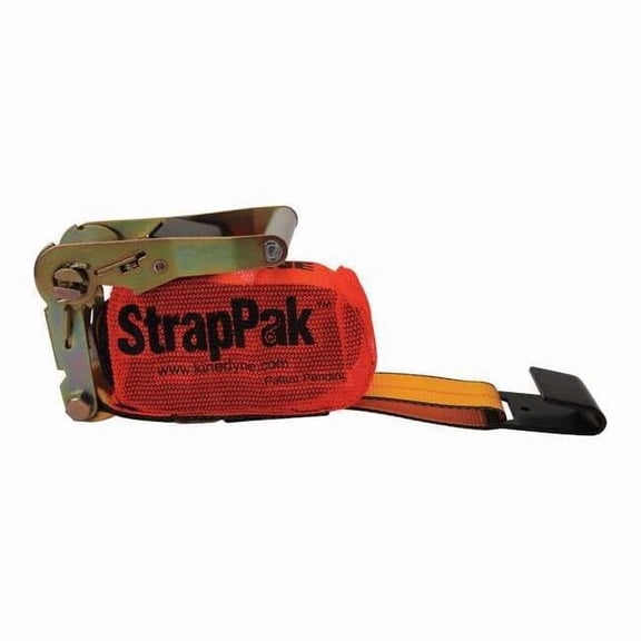 Kinedyne Ratchet Strap,Flat-Hook,Yellow 572720PAKGRA