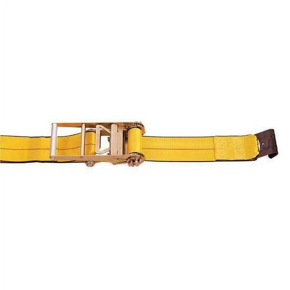 Kinedyne Ratchet Strap,Flat-Hook,Yellow 593021GRA