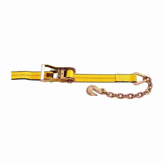 Kinedyne Ratchet Strap,Grab-Hook,Yellow 513039GRA