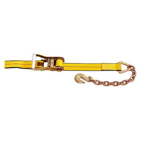 Kinedyne Ratchet Strap,Grab-Hook,Yellow 513039GRA