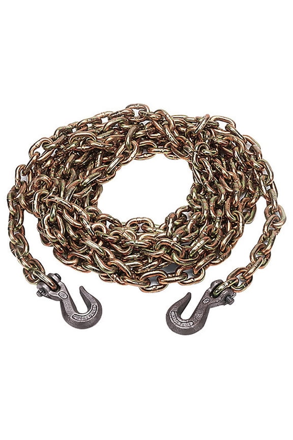DAS COMPANIES Kinedyne G70 Chain with Grab Hook 20Ft x .375.ines Cargo Control 6600-Pound WLL