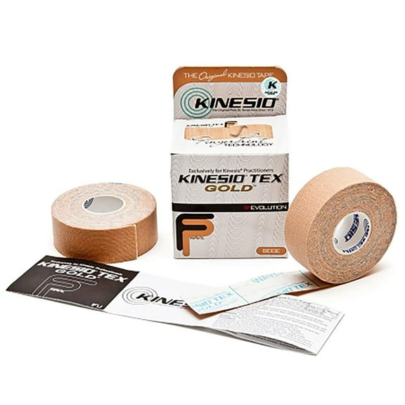 Kinesio Tape, Tex Gold FP, 1" x 5.5 yds, Beige, 6 pkg of 2 rolls